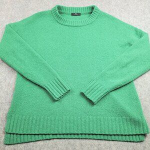 J Crew Sweater Womens Small Green Pullover Merino Wool Alpaca Blend Crewneck